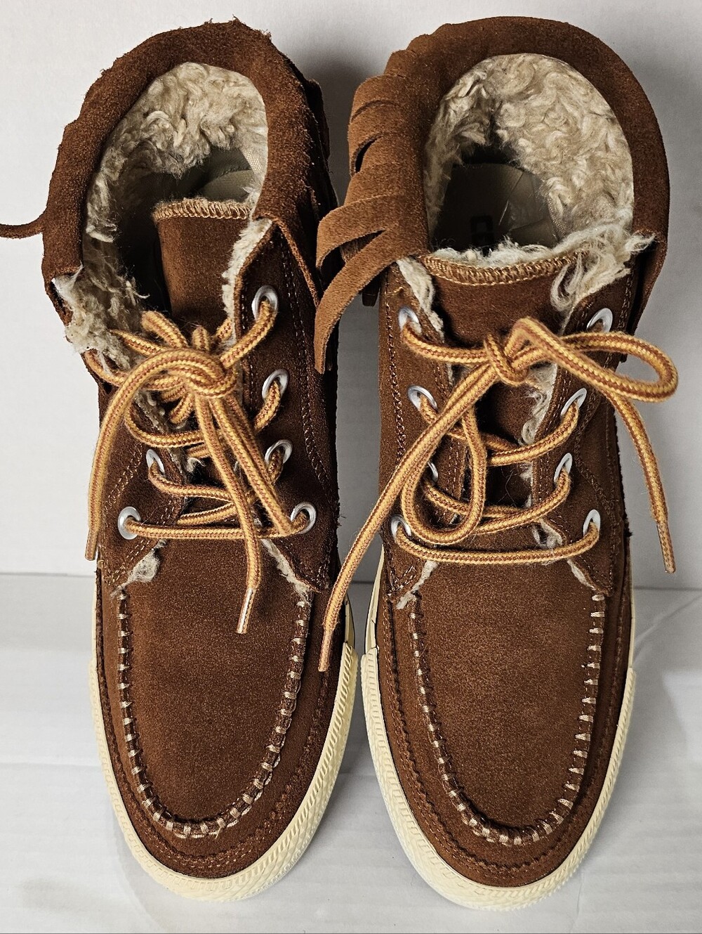 Converse All Star Chuck Taylor Cognac Suede Moccasin Sneaker Women's Size 8